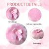 2 Pcs Large Fluffy Powder Puff, 3.54 Inch Ultra Soft Body & Dusting Powder Puff, Washable Reusable Velour for Face,Loose Powder,Wet Dry Makeup(White & Pink) view 3