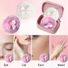 2 Pcs Large Fluffy Powder Puff, 3.54 Inch Ultra Soft Body & Dusting Powder Puff, Washable Reusable Velour for Face,Loose Powder,Wet Dry Makeup(White & Pink) view 4