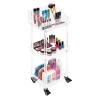 3-Tier Rolling Cosmetic Organizer Cart, Acrylic Cosmetic Storage Rack with Wheels and Elevated Guardrails, 11.8 x 9.8 x 31.7in Makeup Cart Organizer for Dressing Rooms, Living Rooms, Bedrooms view 1