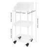 3-Tier Rolling Cosmetic Organizer Cart, Acrylic Cosmetic Storage Rack with Wheels and Elevated Guardrails, 11.8 x 9.8 x 31.7in Makeup Cart Organizer for Dressing Rooms, Living Rooms, Bedrooms view 3