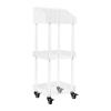 3-Tier Rolling Cosmetic Organizer Cart, Acrylic Cosmetic Storage Rack with Wheels and Elevated Guardrails, 11.8 x 9.8 x 31.7in Makeup Cart Organizer for Dressing Rooms, Living Rooms, Bedrooms view 4