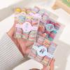 Headstring Headband High Elastic Rubber Band Girl Child Tie Hair Rope Headpiece(Threaded cream) view 2