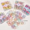 Headstring Headband High Elastic Rubber Band Girl Child Tie Hair Rope Headpiece(Threaded cream) view 3