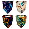 RODAILYCAY 4 PCS Music Notes Hair Scarfs Headband, Triangle Head Scarves, Non Slip Hair Bandanas, Head Kerchief for Women Girls view 1