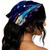 RODAILYCAY 4 PCS Music Notes Hair Scarfs Headband, Triangle Head Scarves, Non Slip Hair Bandanas, Head Kerchief for Women Girls view 2