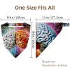 RODAILYCAY 4 PCS Hair Scarfs, Elastic Hair Scarf Headband, Artistic Brain Triangle Kerchief, Non Slip Head Hairband Bandanas view 4