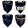 RODAILYCAY 4 Pack Chiffon Hair Scarf, Head Bandanas for Women, Elastic Triangle Hair Bandanas Kerchief, Taurus Constellation view 1