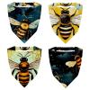 RODAILYCAY 4 PCS Hair Scarfs, Starry Sky and Bee Elastic Hair Scarf Headband, Triangle Kerchief, Non Slip Head Hairband Bandanas view 1