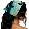 RODAILYCAY 4 Pieces Hair Scarf Headband for Women Girls Whale Non Slip Head Covers Elastic Triangle Head Scarf Bandana view 2