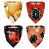RODAILYCAY 4 Piece Head Scarf, Ladybug Chiffon Bandanas Kerchief, Hair Scarf for Women, Triangle Head Coverings view 1