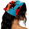 RODAILYCAY 4 Pieces Triangle Head Scarf, Chiffon Hair Bandanas Kerchief, Elastic Hair Scarf Bandanas for Women Girls Ladybug view 2