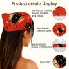 RODAILYCAY 4 Pieces Triangle Head Scarf, Chiffon Hair Bandanas Kerchief, Elastic Hair Scarf Bandanas for Women Girls Ladybug view 3