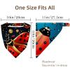 RODAILYCAY 4 Pieces Triangle Head Scarf, Chiffon Hair Bandanas Kerchief, Elastic Hair Scarf Bandanas for Women Girls Ladybug view 4