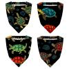 RODAILYCAY 4 Pack Hair Scarfs Headband, Triangle Head Scarves, Sea Turtle Pattern Non Slip Hair Bandanas, Head Kerchief for Women Girls view 1
