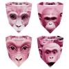 RODAILYCAY Pink Monkey Orangutan 4 Pieces Hair Scarf, Chiffon Bandanas Kerchief, Non Slip Triangle Headband Bandana for Women Girls view 1