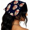 RODAILYCAY 4 Packs Hair Scarf, Chiffon Head Kerchief, Non Slip Triangle Headband Bandana for Women Girls, Baseball view 2