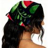 RODAILYCAY 4 Packs Hair Scarf Headband for Women, Watermelon Non Slip Head Covers, Elastic Triangle Head Scarf Bandana view 2