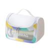 HONKEWN toiletry bag Transparent Makeup Cosmetic Bag Toiletry Travel Bag Water-resistant Travel Organizer Full Sized Container Toiletries(Dazzling white) view 1