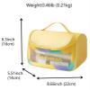 HONKEWN toiletry bag Transparent Makeup Cosmetic Bag Toiletry Travel Bag Water-resistant Travel Organizer Full Sized Container Toiletries(Dazzling white) view 2