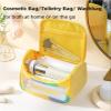 HONKEWN toiletry bag Transparent Makeup Cosmetic Bag Toiletry Travel Bag Water-resistant Travel Organizer Full Sized Container Toiletries(Dazzling white) view 3