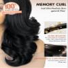 quickwig Body Wave Bob Wig Lace Front Wigs Side Part Pre Plucked Body Wave Synthetic wigs for Black Women Short Glueless Loose Wave Wig Shoulder Length (Natural Black) view 3