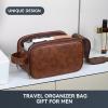 Travel Toiletry Bag for Men,Shaving Dopp Kit,Large Toiletries Organizer bag view 2