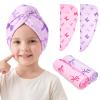 Kids Microfiber Hair Towel Wrap 2Pack Absorbent Hair Drying Turban for Girl view 1