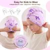Kids Microfiber Hair Towel Wrap 2Pack Absorbent Hair Drying Turban for Girl view 4