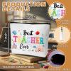 APIILVPQ Teacher Makeup Bag, Teachers Appreciation Travel Cosmetic Pouch Bags with Zipper, Rainbow Best Teacher Ever Essentials Gifts - A08 view 2