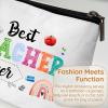 APIILVPQ Teacher Makeup Bag, Teachers Appreciation Travel Cosmetic Pouch Bags with Zipper, Rainbow Best Teacher Ever Essentials Gifts - A08 view 4