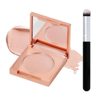 Colored Clay CC Undereye Corrector, Color Corrector for Dark Circles, Redness, Acne, Blemish with Brush, Hydrating Under Eye Concealer to Brighten & Conceal for Women & Men(01# Light-Medium Peach)