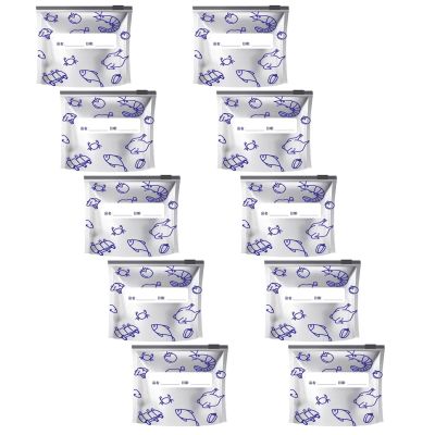 10 Aluminum Foil Bags Leakproof Zippered Pouches for Freezer Storage, Meal Prep & Travel Snacks Thicken Aluminum Foil Pouches Travel Toiletry Organizers Bags