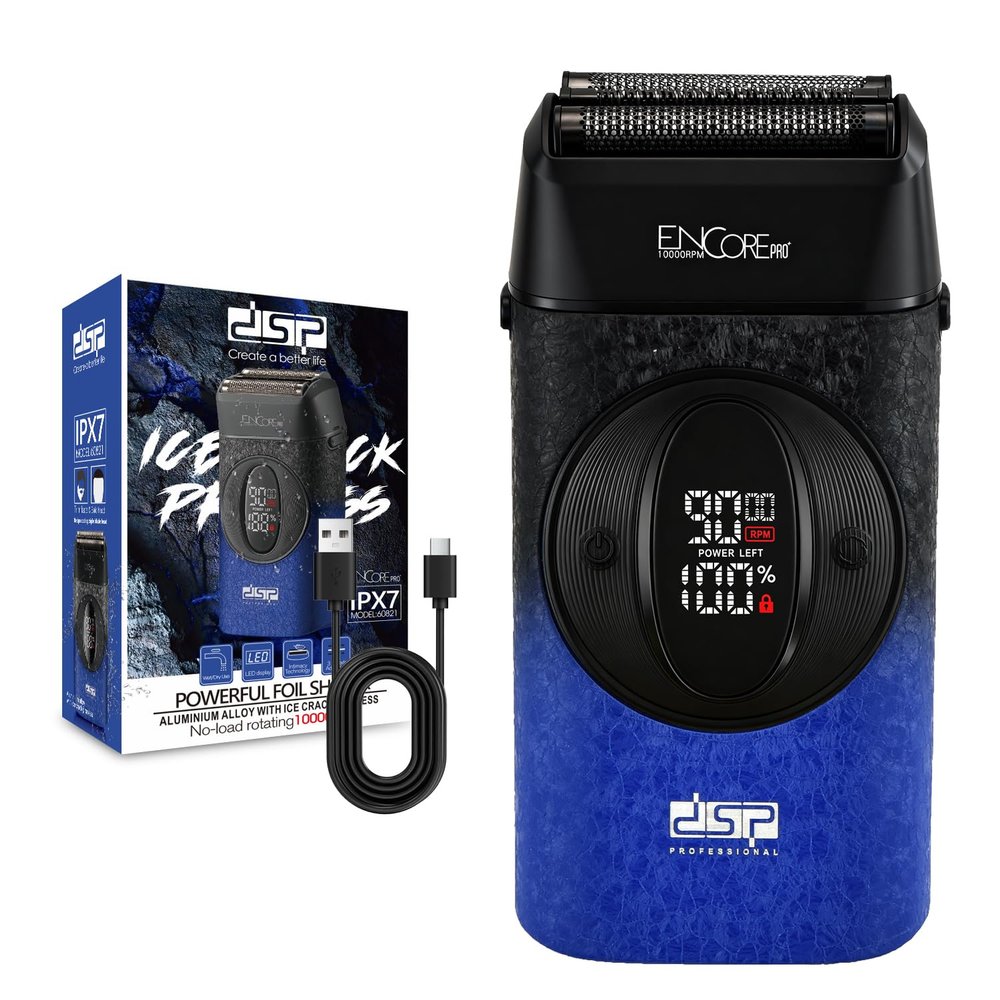 DSP Foil Shaver for Men, Cordless Rechargeable, Bald Head Trimmer