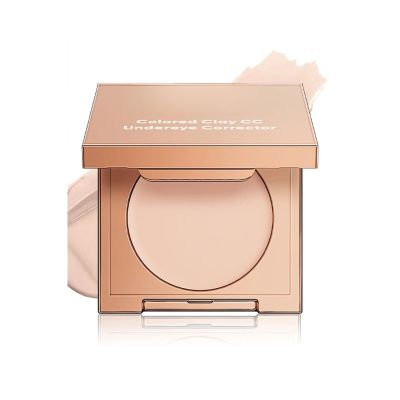 Long-Wear Concealer, Dark Circle Corrector, Colored Clay CC Undereye Corrector with Brush for Concealing Dark Circles (01#3g)