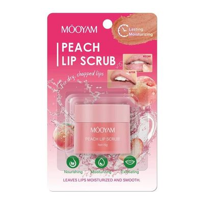 Peach Lip Scrub for Women Dry, Cracked and Dark Lips Lip Scrubber Exfoliator