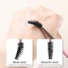 KINGMAS 3 Head Eyebrow Eyelash Shaper Eyelash Comb Double Head Spoolie Brushes Makeup Grooming Tool for Separating Lashes, Eliminating Mascara Clumps, Grooming and Shaping Brow (Pink) view 3