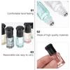SOESFOUFU 8pcs 3ml Essential Oil Roller Bottles Multipurpose Portable Sub Package Bottles with Black Caps for Perfume and Deodorant Refill view 3