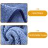 HOOWIFFY Coral Fleece Hair Towel Turban for Women Super Absorbent Quick Dry Hair Wrap Navy Blue and Spa Use view 3