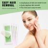 72 Pcs Wax Strips for Hair Removal, Wax Strips for Women & Men, All Skin Types, Face, Eyebrow, Body, Arms, Legs, Chest, Back, Bikini, Hypoallergenic Odourless, Green view 2