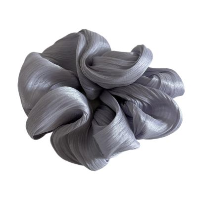 Pearl Sheen Hair Scrunchies For Women High Gloss Bands Thick Elastic Ponytail Holders Elegant(PURPLE)