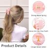 Acrylic Initial Cute Hair Clips Easter Birthday Gift for Women Teens Fashion Pink Glitter Hair Claw Clips Large Hair Clip Bridesmaid Gifts L view 3