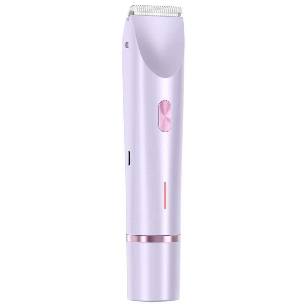 Women's Electric Hair Removal Device for Body, Bikini & Underarm, Painless Skin-Friendly Trimmer with Anti-Scratch Blade (Purple)