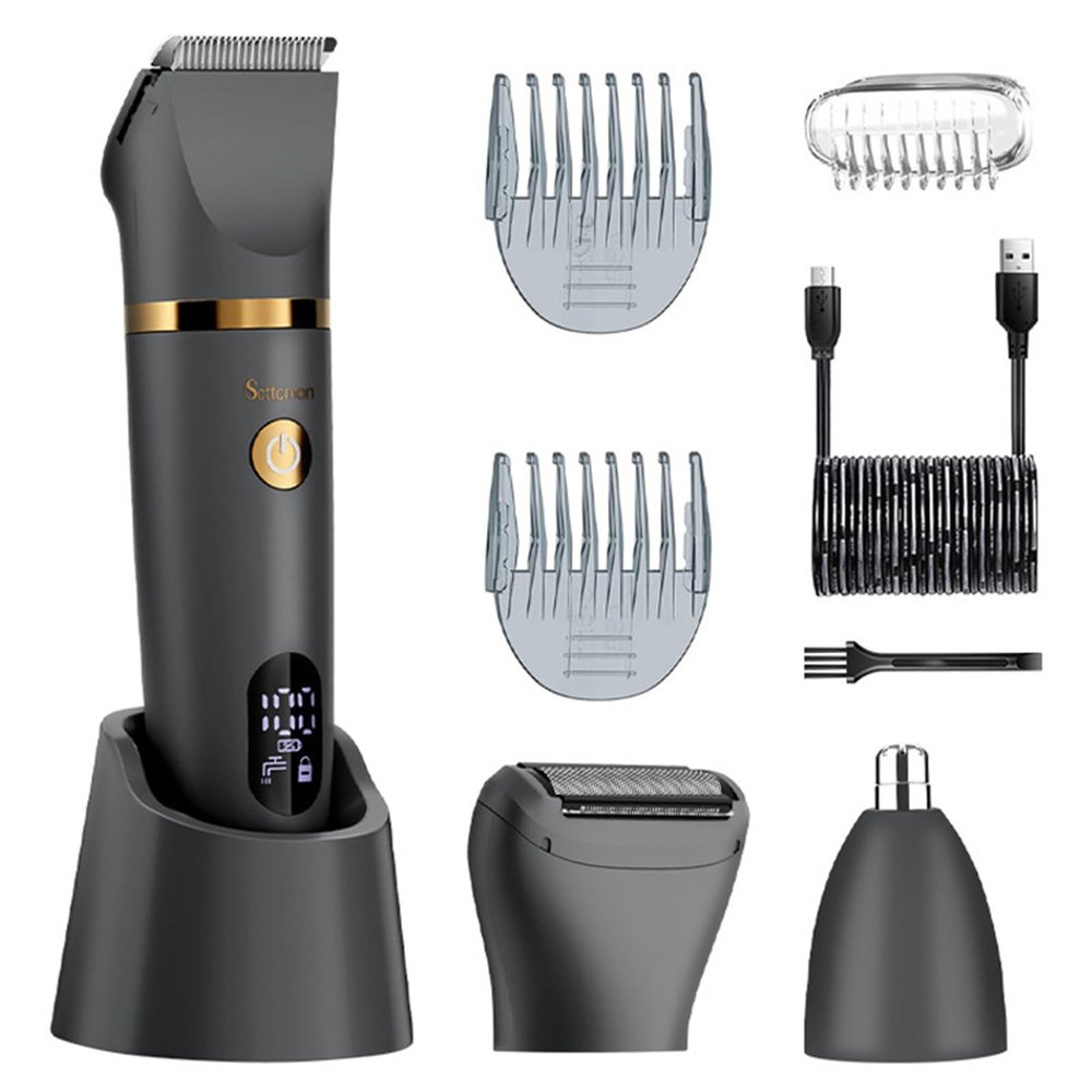 3 in 1 Electric Body Hair Trimmer for Men, Home Multi Functional Shaver for Body, 3-in-1 Fully Washable Hair Shaver, Dual-Head Electric Hair Removal Device, for Men and Women