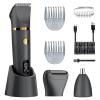 3 in 1 Electric Body Hair Trimmer for Men, Home Multi Functional Shaver for Body, 3-in-1 Fully Washable Hair Shaver, Dual-Head Electric Hair Removal Device, for Men and Women view 1