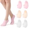 3Pairs Silicone Socks for Dry Cracked Feet Women, New Upgrade Thickened Moisturizing Foot Mask Exfoliating Silicone Socks, Spa Gel Moisturizer Sock Foot Care After Pedicure view 1
