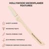 Hollywood Browzer Microplaner - Eyebrow Razor for Women - Removes Peach Fuzz, Dead Skin, Exfoliates - Travel Size Eyebrow Grooming Kit - Pearl - 1 pc view 2