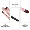 NUSITOU 20pcs Rose Gold Eye Makeup Brush Set with Soft Synthetic Bristles, Long Wooden Handle Cosmetics Tool for Face Powder and Eyebrow Application, Portable Beauty Makeup Brushes view 3