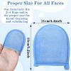 3 Pcs Exfoliating Gloves, Natural Plant Fiber Facial Scrub Mitts, Deep Exfoliating Mitt for Face and Body to Remove Dead Dry Skin, Exfoliation Tool for Men Women Bath Shower Spa view 2