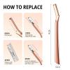 Mistfree Dermaplane Razor for Women, Metal Face Razor with 12 Blades view 2