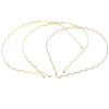GOOHOCHY 3pcs Metal Wavy Headbands Thin Stylish Hair Hoops for Women Practical Outdoor Hair Accessories Simple Bangs Headdress Style view 1